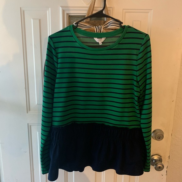 crown & ivy Tops - Navy and green crown and ivy shirt